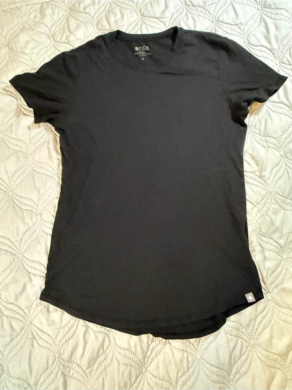 FIGS Super Soft Black Pima Cotton Modal Tee XS